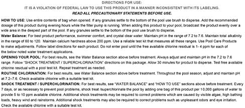 1-1901-24 Calcium Hypochlorite Chlorine Shock Treatment for Swimming Pools, 1-Pound, 24-Pack