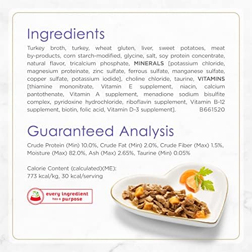 Purina Fancy Feast Gourmet Gravy Wet Cat Food, Petites Turkey & Sweet Potato Entree - (Pack of 12) 2.8 oz. Tubs