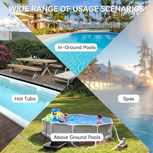 LVKE L2 Cordless Handheld Pool Vacuum for Above Ground Pool with Telescopic Pole, Strong Suction Power, 1H Runtime, High-Efficiency Screen & Fine Sponge, Ideal for Deep Pool Cleaning, Blue