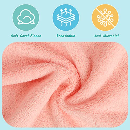 HOMEXCEL Baby Washcloths 50 Pack, Microfiber Coral Fleece Baby Bath Face Towel 7 x 9 Inch Extra Absorbent and Soft Burp Cloth and Wash Cloths for Newborn,Infants and Toddlers, Gentle On Sensitive Skin