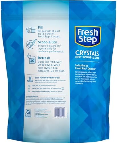 Fresh Step Crystals, Premium Cat Litter, Scented, 8 Pounds, Pack of 2 (Package May Vary)