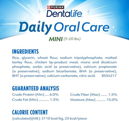 DentaLife Daily Oral Care Dog Treats for Small Dogs 5-20 lbs., Chewy Dental Treat to Freshen Breath and Fight Tartar, Chicken Flavor, 17.1 oz., 58 Chews - 58 ct. Pouch