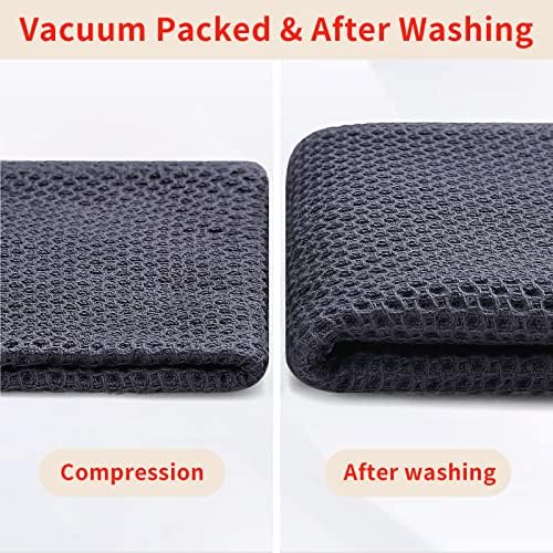 Homaxy 100% Cotton Waffle Weave Kitchen Dish Cloths, Ultra Soft Absorbent Quick Drying Dish Towels, 12 x 12 Inches, 6-Pack, Mixed Color