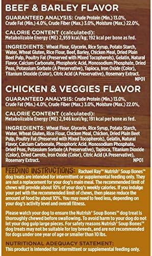 Rachael Ray Nutrish Soup Bones Long Lasting Dog Chews Variety Pack, 22 Count (Pack of 1)