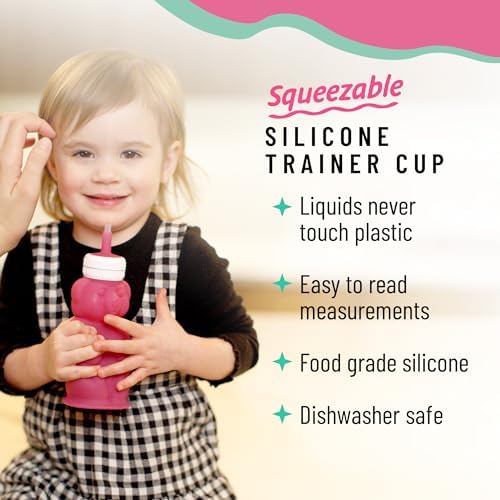 Legendairy Milk Honeybear Silicone Sippy Cup - Green, 8 oz, Dishwasher Safe, Trainer Straw Cup for Babies & Toddlers 4+ Months