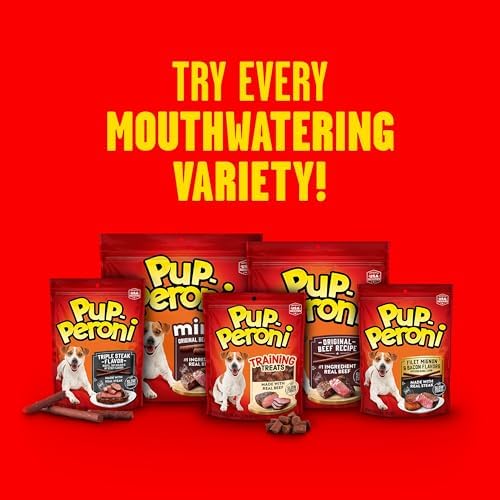 Pup-Peroni Dog Treats, Lean Beef Flavor, 22.5 Ounce, Made with Real Beef, 90% Fat Free