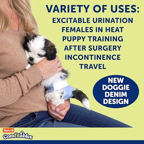 Hartz Disposable Dog Diapers, Size S 36 count, Comfortable & Secure Fit, Easy to Put On
