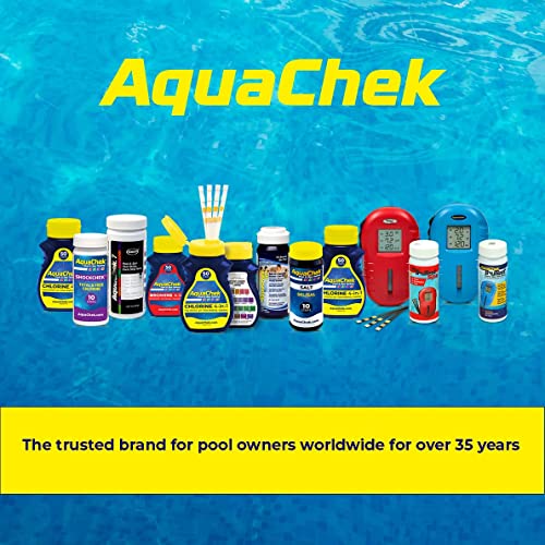 AquaChek Yellow 4-Way Test Strips for Pool & Spa – 50 Count – Lab Verified Accuracy for pH, Chlorine, Alkalinity & Cyanuric Acid – Fast Results – Made in USA - (2-Pack)
