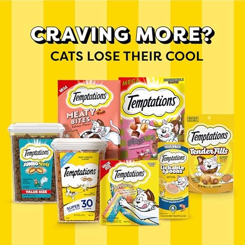 Temptations Classic Crunchy and Soft Cat Treats, Shrimpy Shrimp Flavor, 3 oz. Pouch (Pack of 12)