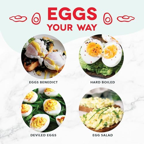 DASH Rapid Egg Cooker: 7 Egg Capacity Electric Egg Cooker for Hard Boiled Eggs, Poached Eggs, Scrambled Eggs, or Omelets with Auto Shut Off Feature - Aqua