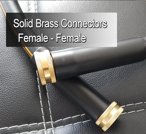 Atlantic Female to Female Heavy Duty Garden Hose 3 ft x 5/8 Inch Black Water Hose Short Connection Leader Hose (3 Feet)
