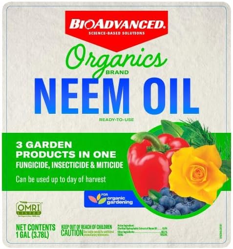 BioAdvanced Organics Brands Neem Oil, Ready-to-Use, 1 Gal