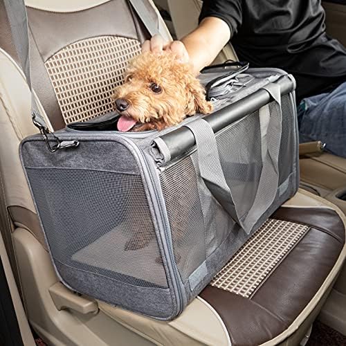 Pet Carrier for Large Cats, Soft-Sided Cat Carrier for Medium Big Cats and Puppy up to 20lbs, Washable Dog Carrier Privacy Protection for Home Outdoor Travel