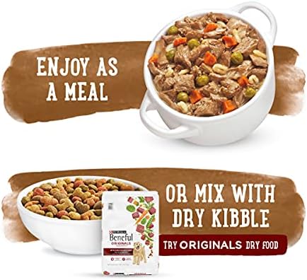 Purina Beneful Gravy Wet Dog Food Variety Pack, Prepared Meals Stew - (12) 10 oz. Tubs