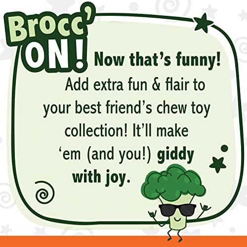 Nylabone Broccoli Power Chew Toy for Dogs, Dog Toys for Aggressive Chewers, Bacon & Cheese Flavor, Large Dogs - Up to 50 lbs, 1 Count