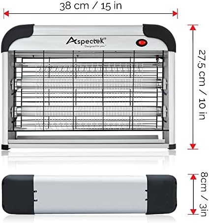 ASPECTEK Insect Killer, Bug Zapper, Powerful 20W Electronic Indoor Fly Zapper, Mosquito Killer-Indoor Use Including Free 2 Pack Replacement Bulbs