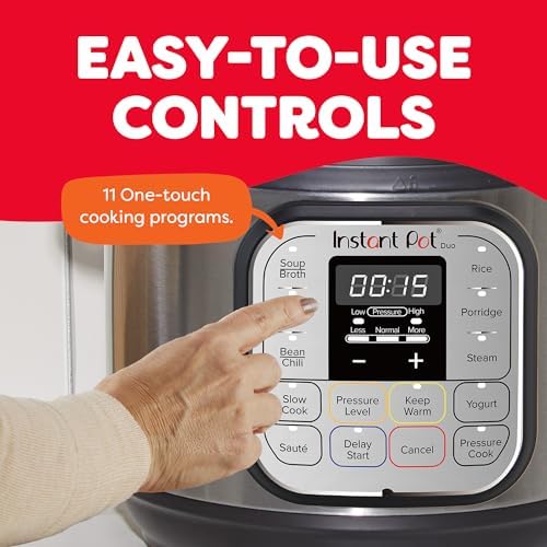 Instant Pot Duo 7-in-1 Mini Electric Pressure Cooker, Slow Rice Cooker, Steamer, Sauté, Yogurt Maker, Warmer & Sterilizer, Includes Free App with over 1900 Recipes, Stainless Steel, 3 Quart