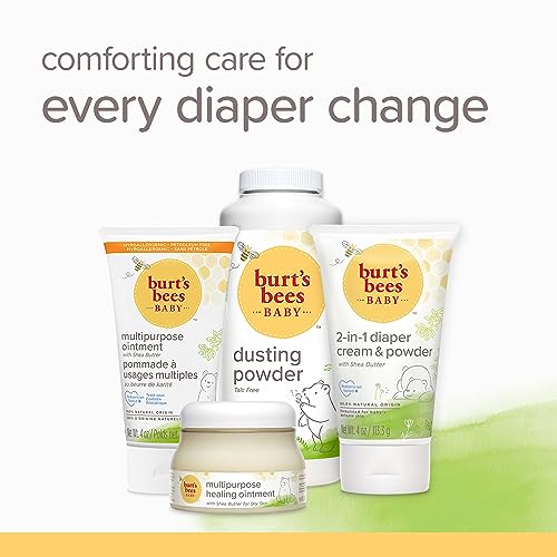 Burt's Bees Baby Diaper Rash Ointment, Maximum Strength, 40% Zinc Oxide, 100% Natural Origin, Pediatrician Tested, Net Weight 3 Ounces , Pack of 2