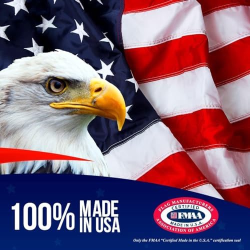 American Flag | American Flags for Outside 3X5 |100% Made in USA Flag - Premium US Flag 3X5 Heavy Duty Outdoor with Embroidered Stars and Sewn Stripes.