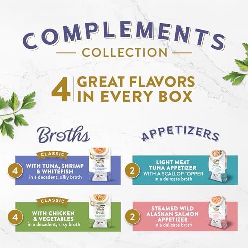 Purina Fancy Feast Lickable Appetizers and Broths Collection Grain Free Wet Cat Food Topper Variety Pack - 12 ct. Box (Pack of 2 Pack)