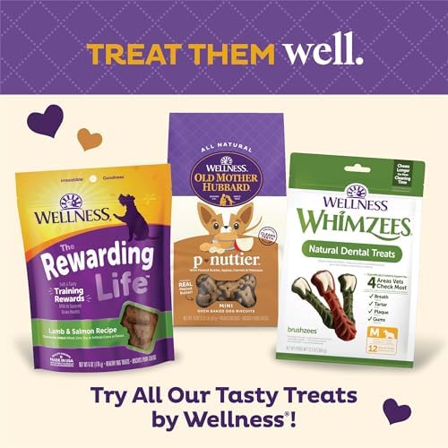 Old Mother Hubbard Wellness P-Nuttier Dog Biscuits, Natural, Training Treats, Peanut Butter Flavor, Mini Size, (6 Pound Box)
