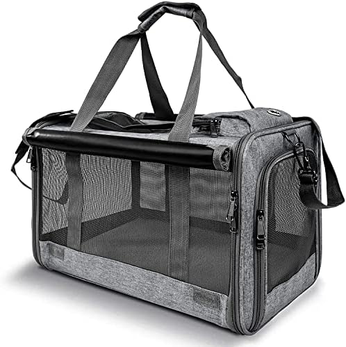 Pet Carrier for Large Cats, Soft-Sided Cat Carrier for Medium Big Cats and Puppy up to 20lbs, Washable Dog Carrier Privacy Protection for Home Outdoor Travel