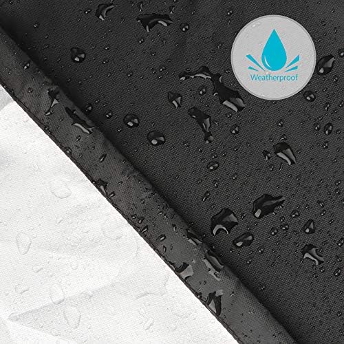 Grill Cover 30in, iCOVER Waterproof BBQ Covers for Two Burner Small Vertical Smoker, Lightweight Easy On/Off, Dustproof UV-Resistant Fit Grills with Collapsed Side Tables