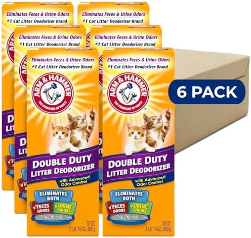 ARM & HAMMER Cat Litter Deodorizer Double Duty, 30 oz, 6 Pack