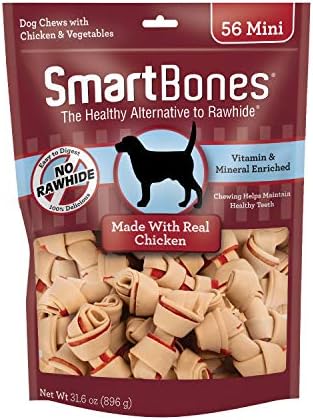 SmartBones Mini Bones with Real Chicken 56 Count, Rawhide-Free Chews for Dogs