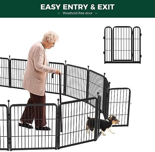 FXW Rollick Unleashed Dog Playpen for Yard, RV Camping, 24 inch 8 Panels for Small and Puppy Dogs│Patented