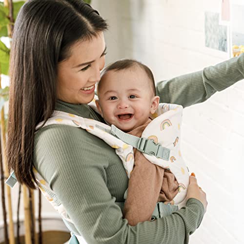 Infantino Flip 4-in-1 Convertible Baby Carrier, Adjustable, Ergonomic Babywearing, Registry Essential, Baby Carrier for Newborn to Toddler, Rainbow