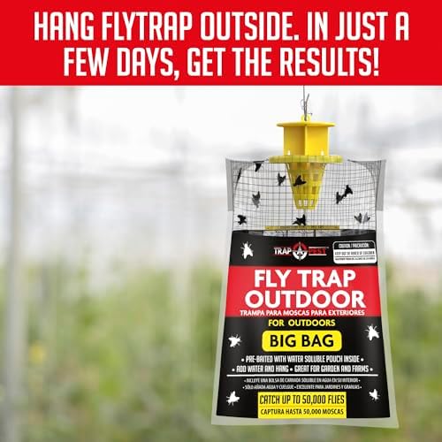 8 Pack Big Bag Fly Bag Trap - Fly Bags Outdoor Disposable Fly Trap Bag - Fly Trap Disposable Horse Fly Traps Outdoor - Fly Trap Bags Outdoor Net