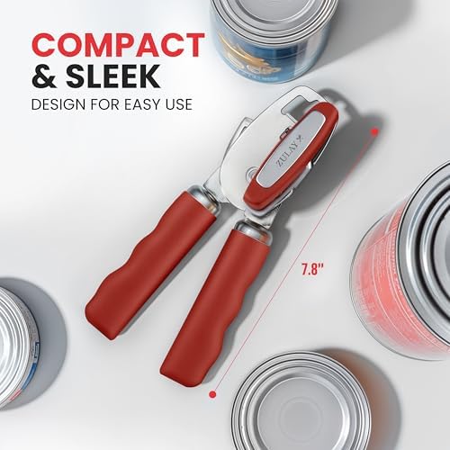 Zulay Kitchen Manual Can Opener with Bottle Opener with Turn Knob