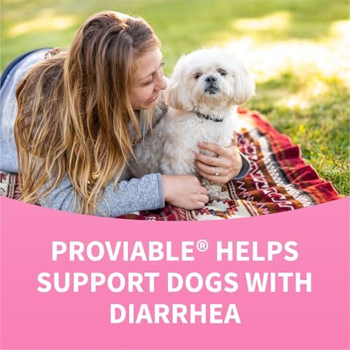 Nutramax Proviable Probiotics for Dogs, Daily Digestive Health Supplement with Multiple Strains of Bacteria, Dog Probiotics Plus Prebiotics, 60 Chewable Tablets