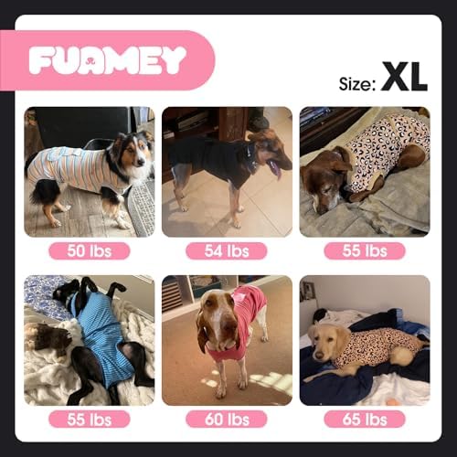 FUAMEY Recovery Suit for Dogs After Surgery,Soft Breathable Dog Bodysuit E-Collar & Cone Alternative Surgical Suit,Male Female Dog Neuter Spay Suits Anti Licking Wounds Onesie Blue Tie Dye XL
