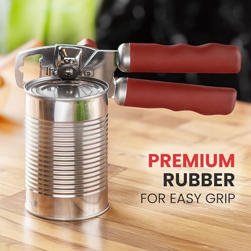 Zulay Kitchen Manual Can Opener with Bottle Opener with Turn Knob