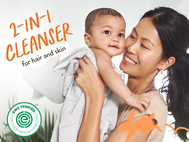 Babo Botanicals Sensitive Baby Fragrance-Free 2-in-1 Shampoo & Wash - Shea Butter, Calendula & Aloe Vera - EWG Verified - Cruelty-Free - Vegan - Pediatrician Tested - For Babies & Kids