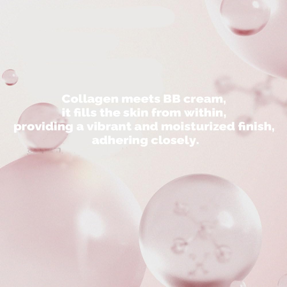 PRETTYSKIN Collagen BB Cream with Zinc Oxide & Titanium Dioxide – Lightweight Daily Korean BB Cream for Moisture Balance, Natural Coverage & Skin Comfort (1.69 fl.oz.)