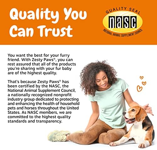 Zesty Paws Dog Allergy Relief- Dog Itching Skin Relief- Dog Probiotics for Itchy Skin and Itchy Ears- Dog Allergy Paw Relief- Dog Allergy Chews- Dog Itch Relief - Dog Skin Allergy Relief - Lamb - 90ct