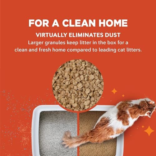 WORLD'S BEST CAT LITTER Low Tracking & Dust Control Multiple Cat Unscented 32-Pounds - Natural Ingredients, Quick Clumping, Flushable & Made in USA - Long-Lasting Odor Control & Easy Scooping