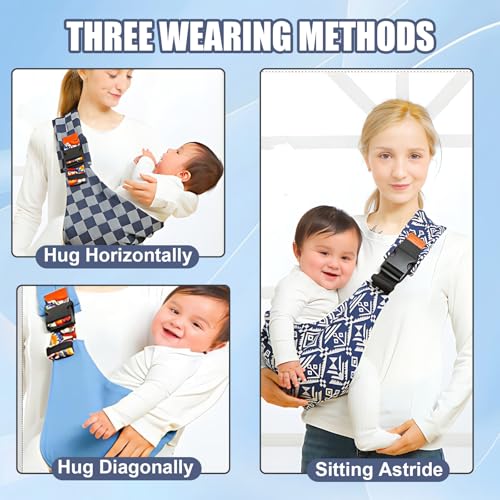 Baby Sling Carrier 2025 Baby Carrier Newborn to Toddler Sling Lightweight Baby Carrier Sling with Adjustable Straps Toddler Carrier Baby Wrap Sling for 10-30 lbs(Black)