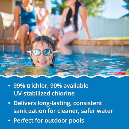 In The Swim 3 Inch Stabilized Chlorine Tablets for Sanitizing Swimming Pools - Individually Wrapped, Slow Dissolving - 90% Available Chlorine - Tri-Chlor - 50 Pounds
