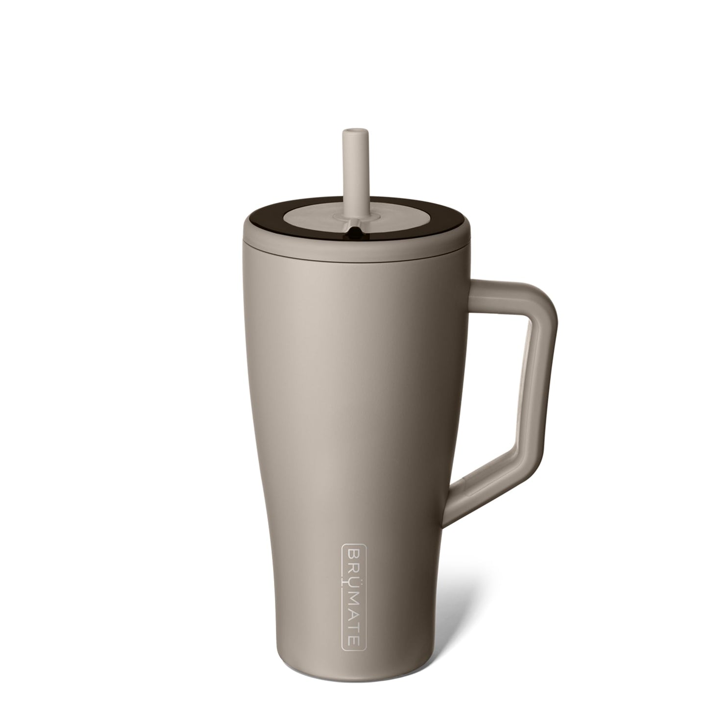 BrüMate Era 30 oz Tumbler with Handle and Straw | 100% Leakproof Insulated Tumbler with Lid and Straw | Made of Stainless Steel | Cup Holder Friendly Base | 30oz (Mocha)