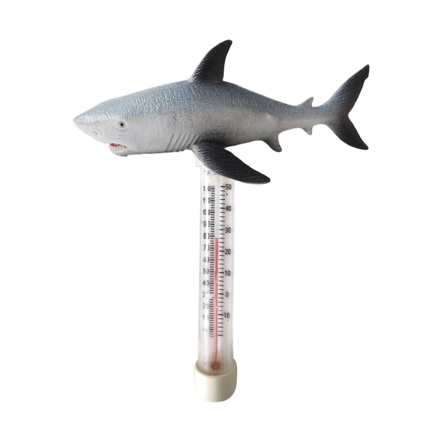 Pool Temperature Thermometers Floating, Funny Sea Animals Swimming Pool Thermometers, Large Size Easy Read Water Temperature Gauge for Water Aquarium Hot Tubs (Shark)