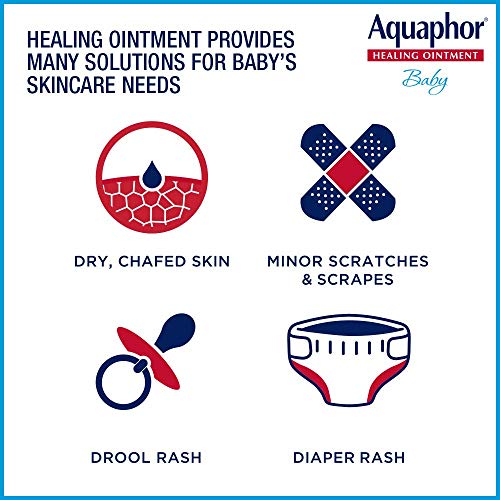 Aquaphor Baby Healing Ointment Advanced Therapy Skin Protectant, Dry Skin and Diaper Rash Ointment, 7 Oz Tube