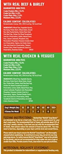 Rachael Ray Nutrish Soup Bones Long Lasting Dog Chews Variety Pack, 22 Count (Pack of 1)