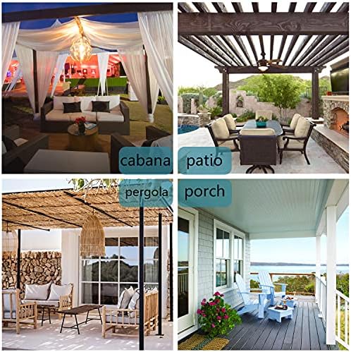 BONZER Outdoor Curtains for Patio Water Resistant Heavy Privacy Sunlight Blocking Grommet Outside Curtains for Porch, Pergola, Gazebo, 1 Panel, 54W x 95L inch, Cream