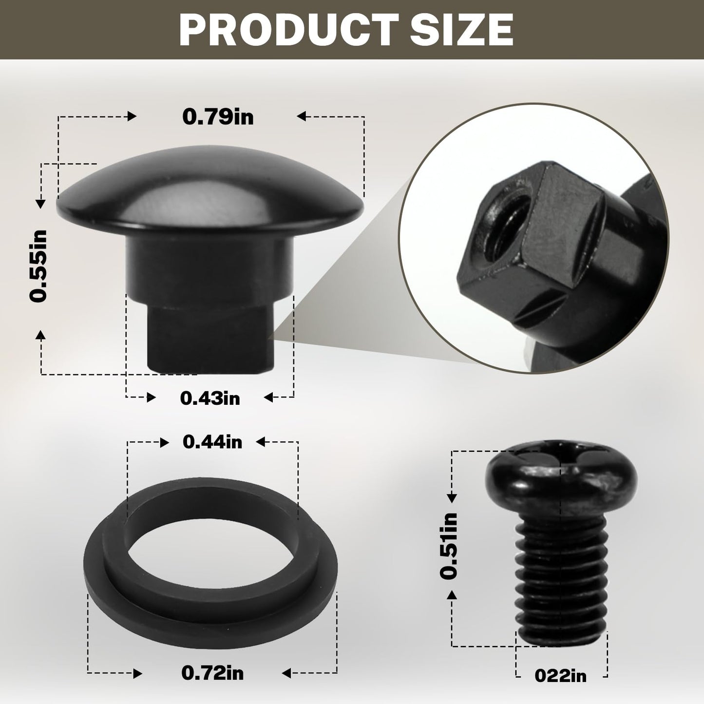 Rear Window Latch Bolt Nut Screw Cab Glass Fits 2003-17 Sienna GSL ASL - 1 Set