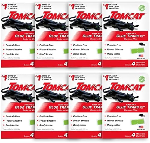 Tomcat Super Hold Glue Traps Mouse Size, 8-Pack (32 Glue Traps)