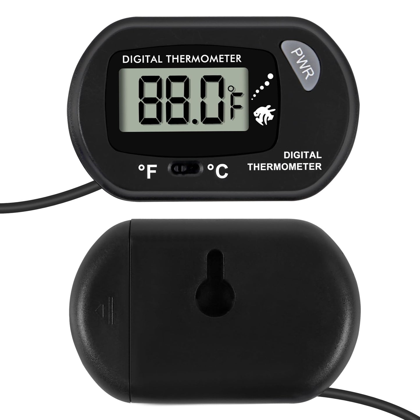 Aquarium Thermometer, Fish Tank Thermometer, Water Thermometer with 3.3ft Cord Fahrenheit/Celsius(℉/℃) for Vehicle Reptile Terrarium Fish Tank Refrigerator (10pcs)